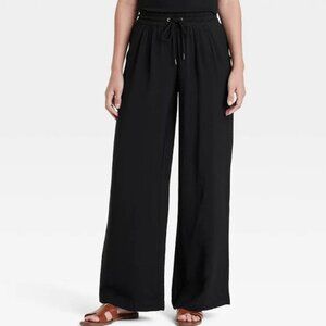 Women's High-Rise Wide Leg Pull-On Pants - A New Day - XXL